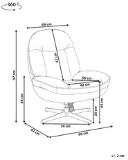 Fauteuil pivotant AREMARK Tissu chenille Marron doré_1158562