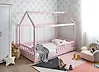 Kinderbett Haus Kiefernholz COSSAYE 90 x 200 cm Pastellrosa