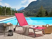 Sonnenliege LEVANZO mit Relaxfunktion Metall Rot_1178828