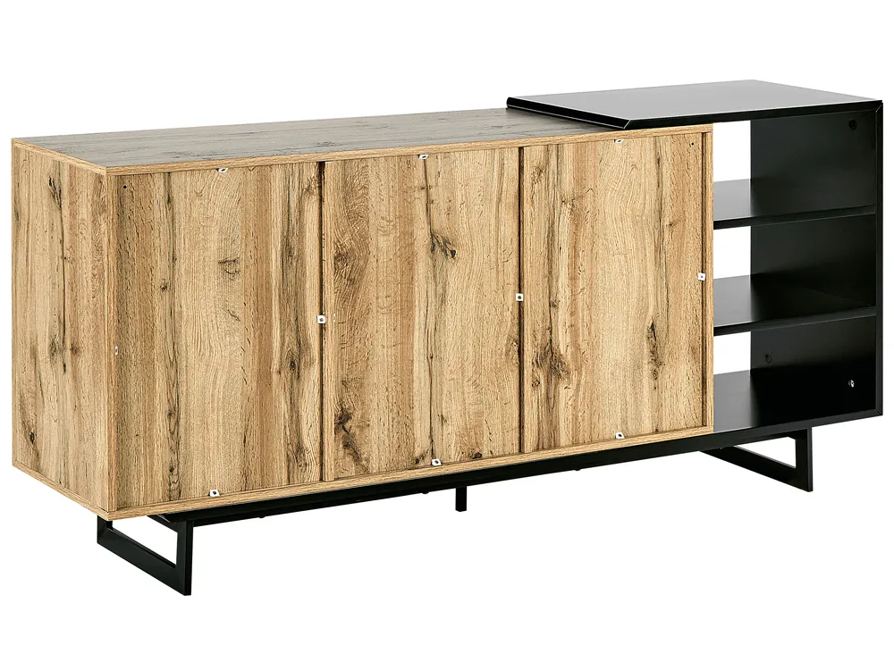 2 Door Sideboard FIORA Brown/ Black_828804