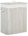 Laundry Basket KANDY Bamboo Light Grey 100 L