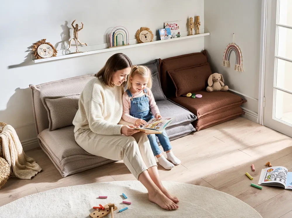 1-Sitzer Schlafsofa DELLEN Stoff Dunkelgrau_1031377
