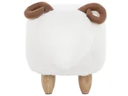 Tierhocker LAMB Lamm Stoff Weiß_750753
