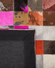 Rug ENNE Multicolour 200 x 200 cm Leather_746183
