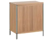 Outdoor-Küche 3er Set mit Spüle IVREA Braun / Schwarz zertifiziertes Akazienholz_988421