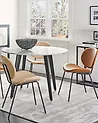 Esszimmerstuhl 2er Set LUANA Kunstleder Sandbeige