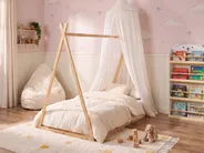 Kinderbett Tipi Kiefernholz SAURAT 90 x 200 cm Hellbraun_910980