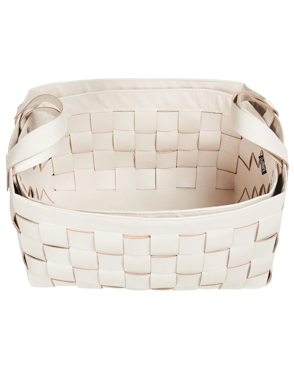 Set of 2 Baskets SIPPAR Faux Leather Beige_954338