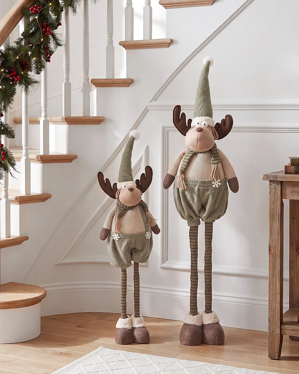 Weihnachtsdekoration 2er Set FISKARS 68-87/90-118 cm Rentier Bunt