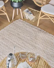 Teppich AFRIN Beige 140 x 200 cm Jute_807458