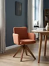 Esszimmerstuhl 2er Set drehbar EVELYN Bouclé Orange
