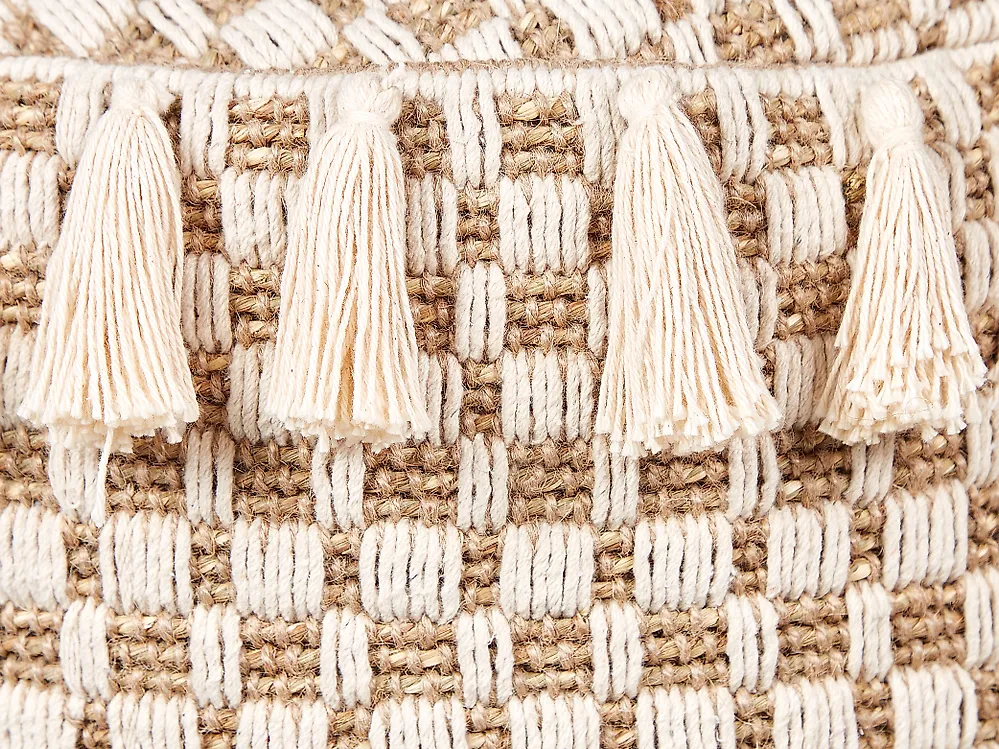 Pouf PIRAK Baumwolle Hellbeige_887232