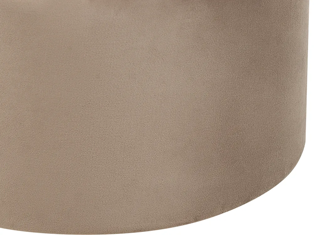 Pouf mit Stauraum 2er Set MEDFORD Samtstoff Taupe_876789