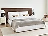 Wasserbett Bouclé VINAY 160 x 200 cm Weiß