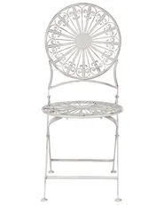 Set of 2 Garden Chairs SCAFA Metal White_856071