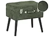 Hocker mit Stauraum MALLARD Cord Dunkelgrün