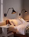 Wandlampe 2er Set NARVA verstellbar Metall Schwarz