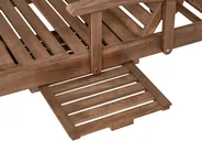 Sonnenliege AMANTEA mit Relaxfunktion Akazienholz Dunkelbraun_1007875