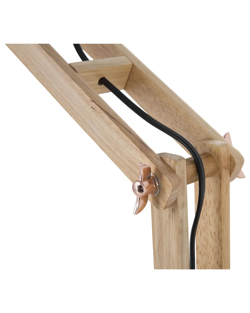 Schreibtischlampe SALADO verstellbar Holz Kupfer_690690