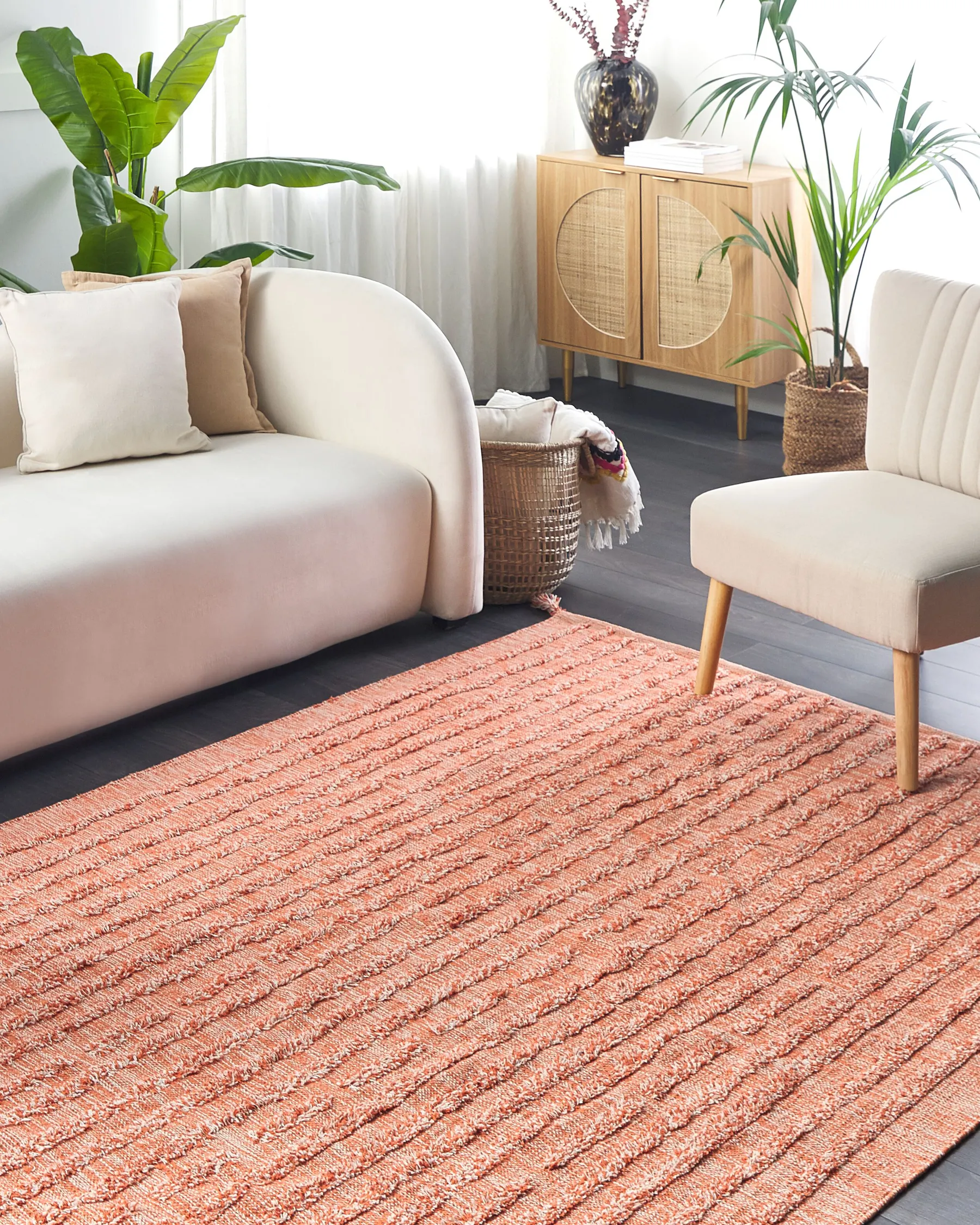 Teppich MUGLA Orange 160 x 230 cm Baumwolle_839668