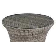 Bistro Set inkl. Kissen CAPRI Polyrattan Grau_737833