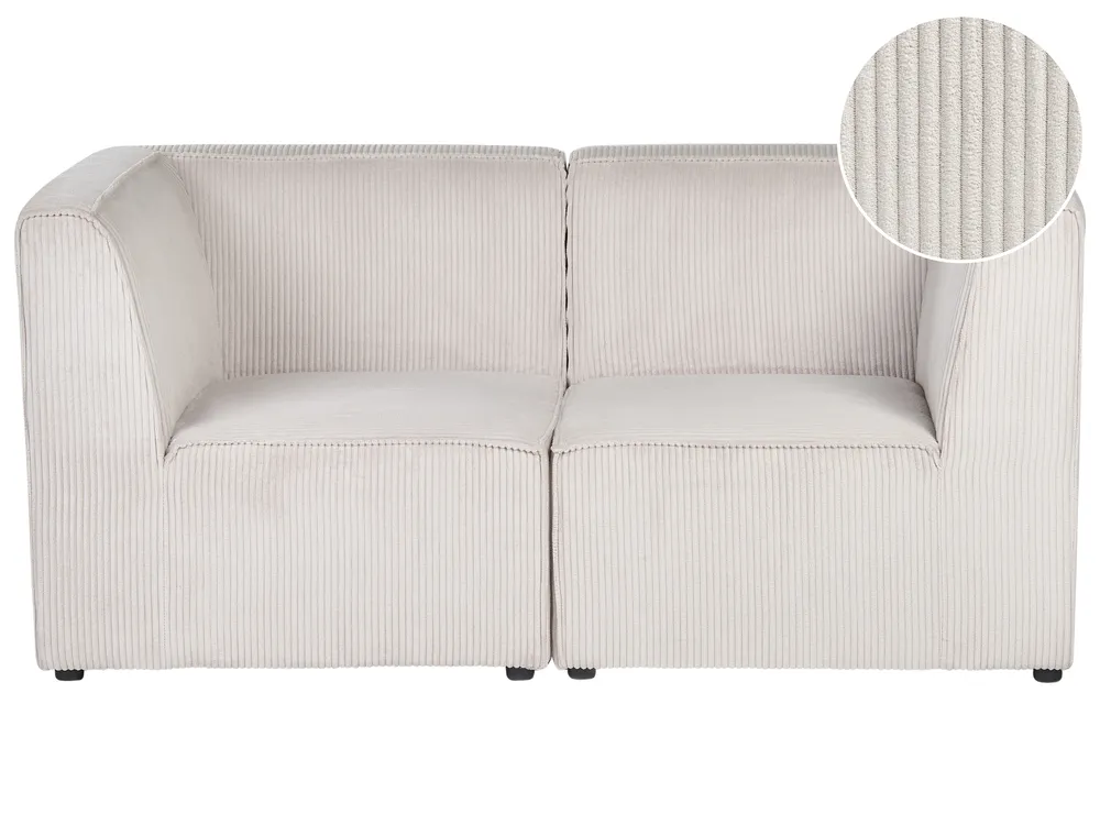 Modulsofa 2-Sitzer LEMVIG Cord Beige