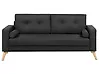 Sofa 2-Sitzer KALMAR Stoff Schwarz