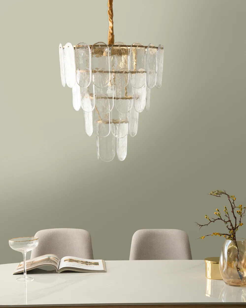 Kronleuchter CARAVELI Glas Messing_1005177
