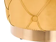 Set of 2 Storage Pouffes PUEBLO Velvet Mustard_1185955