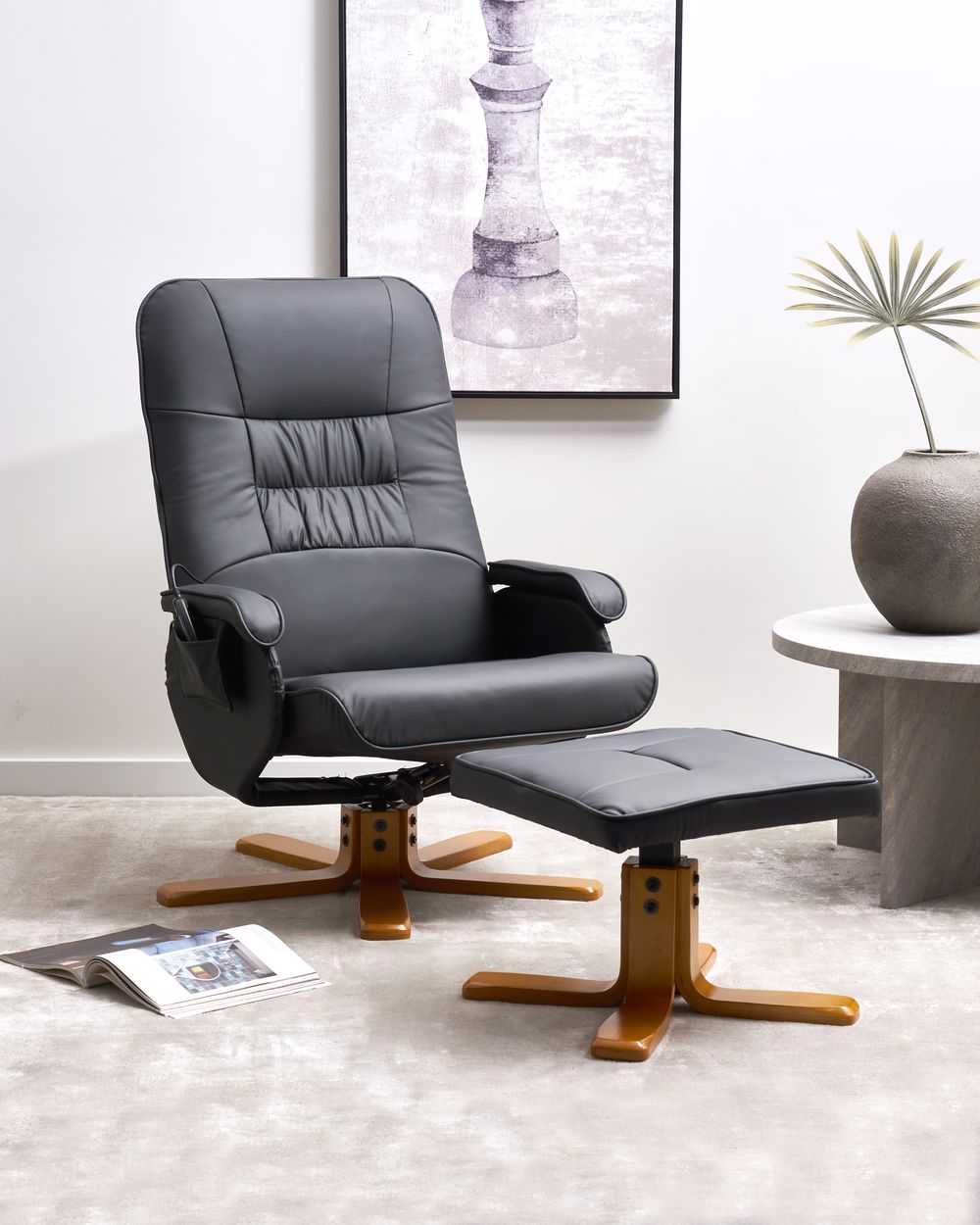 Fauteuil massant RELAXPRO Cuir PU Noir