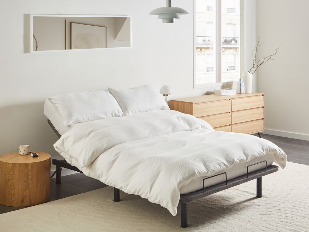 Electric Adjustable Bed Base BRUNOY 140 x 200 cm (EU Double) Grey