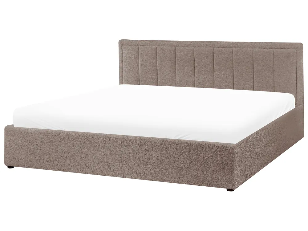 Bett mit Stauraum MONTLAUR Bouclé Taupe 180 x 200 cm_958614