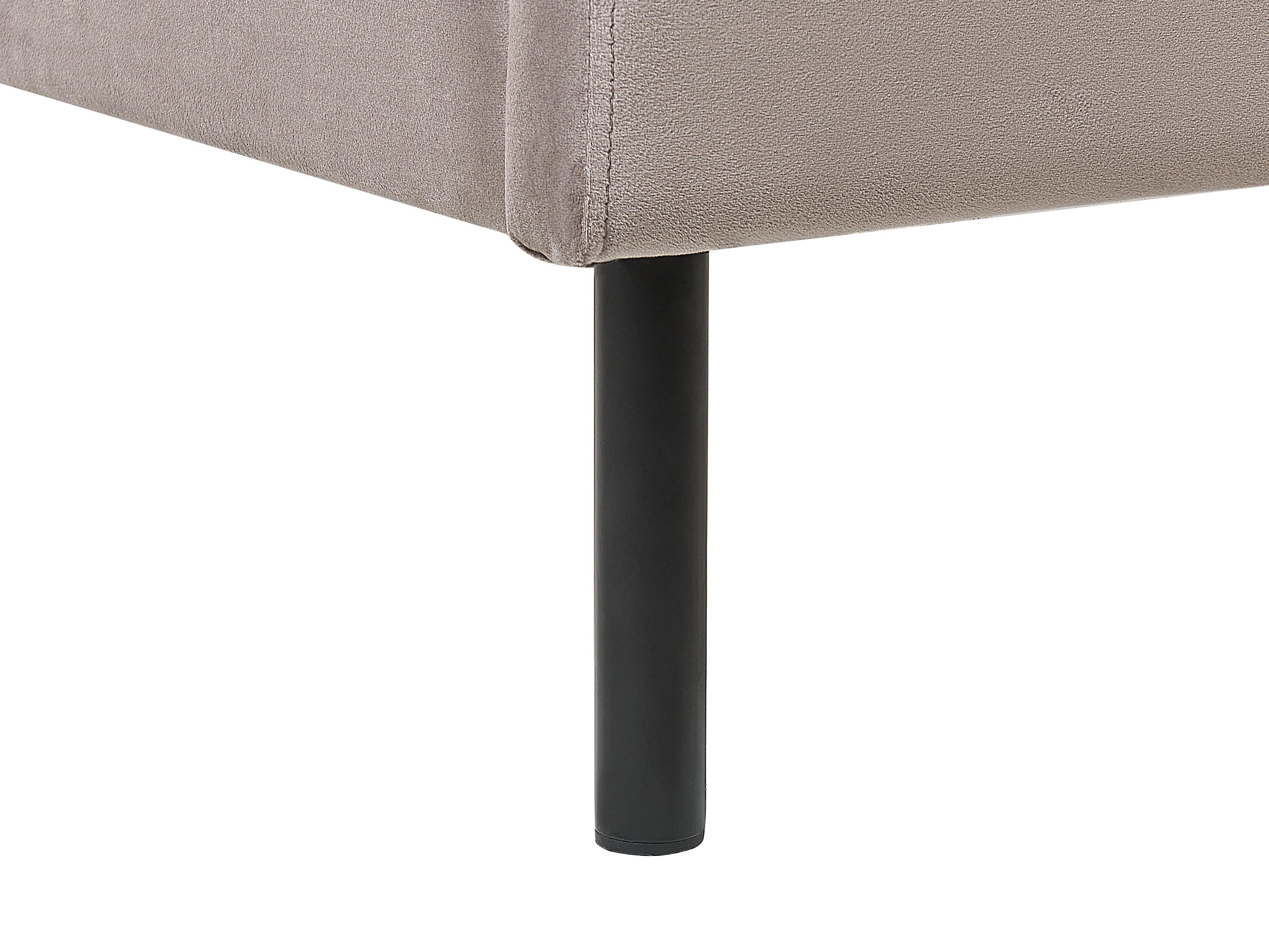 Krevet Samet ARETTE 180 x 200 cm Sivo-bež_875235