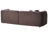 Sofa 3-Sitzer LEIREN Samtstoff Dunkelbraun_1028833