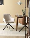 Chaise de salle à manger MORNAS Lin synthétique Beige clair