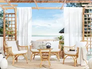 Garden Lounge Set with Table 4 Seater SIBARI Rattan Natural_803292