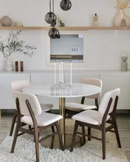 Set of 2 Dining Chairs ELAINE Boucle Dark Brown/ Beige_967295