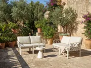 Garden Sofa Set 4 Seater ERICHE Light Beige_977997