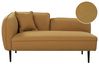Linksseitige Chaiselongue CHEVANNES Bouclé Senfgelb