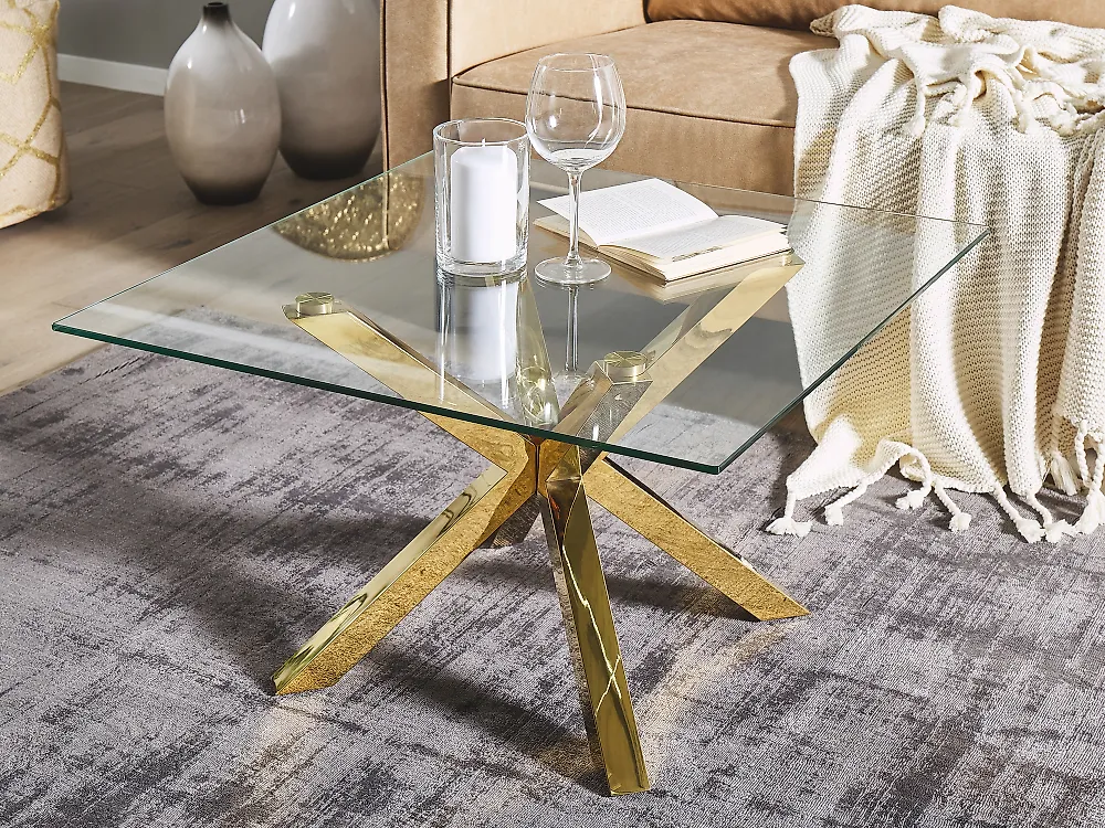 Couchtisch STARLIGHT Sicherheitsglas Gold