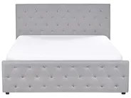 Bett mit Stauraum AMIENS Stoff Hellgrau 160 x 200 cm_976204