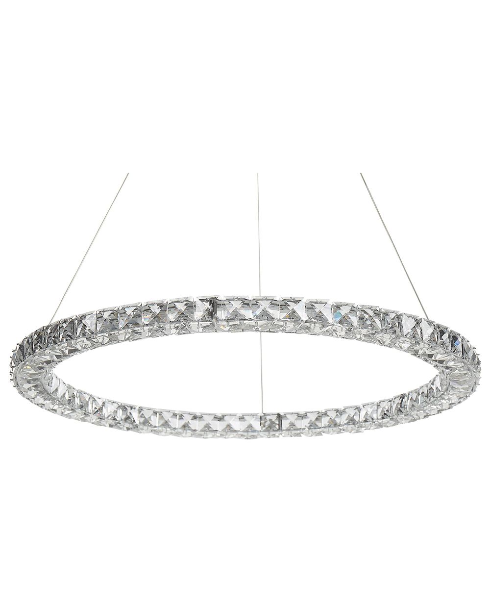 Lampe LED suspendue MAGAT Cristal Argenté
