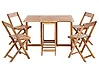 Garden Dining Set 4 Seater FRASSINE Acacia Wood Brown