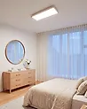 LED Deckenlampe ARDENZA mit Fernbedienung mit Dimmer Hellbraun