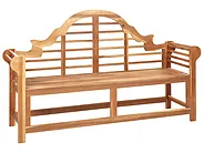 Gartenbank mit Auflage MARLBORO 180 cm Akazienholz Beige_1119114