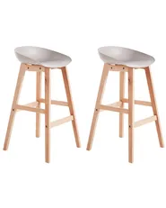 Set mit 2 Barstühlen MICCO Taupe_971314
