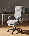 Executive Chair with Footrest EATON Chenille Grey