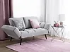 Schlafsofa 2-Sitzer BREKKE Stoff Hellgrau