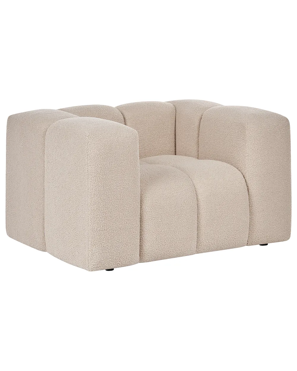 Fauteuil ANTOLA Bouclé Beige_1161541