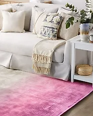 Teppich ERCIS Rosa 140 x 200 cm Viskose_1177553